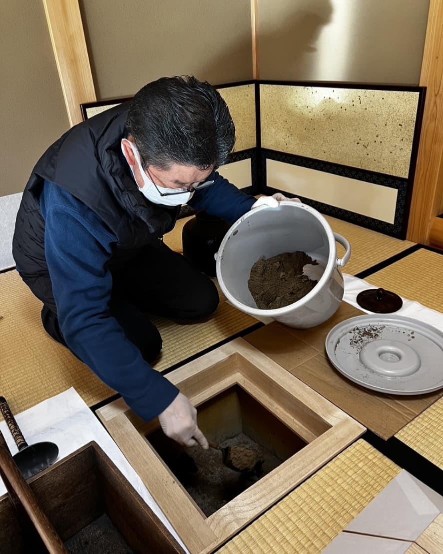 炉縁 黒 真塗 高台寺蒔絵 漆 組み立て式 茶道具 裏千家 - アンティーク 