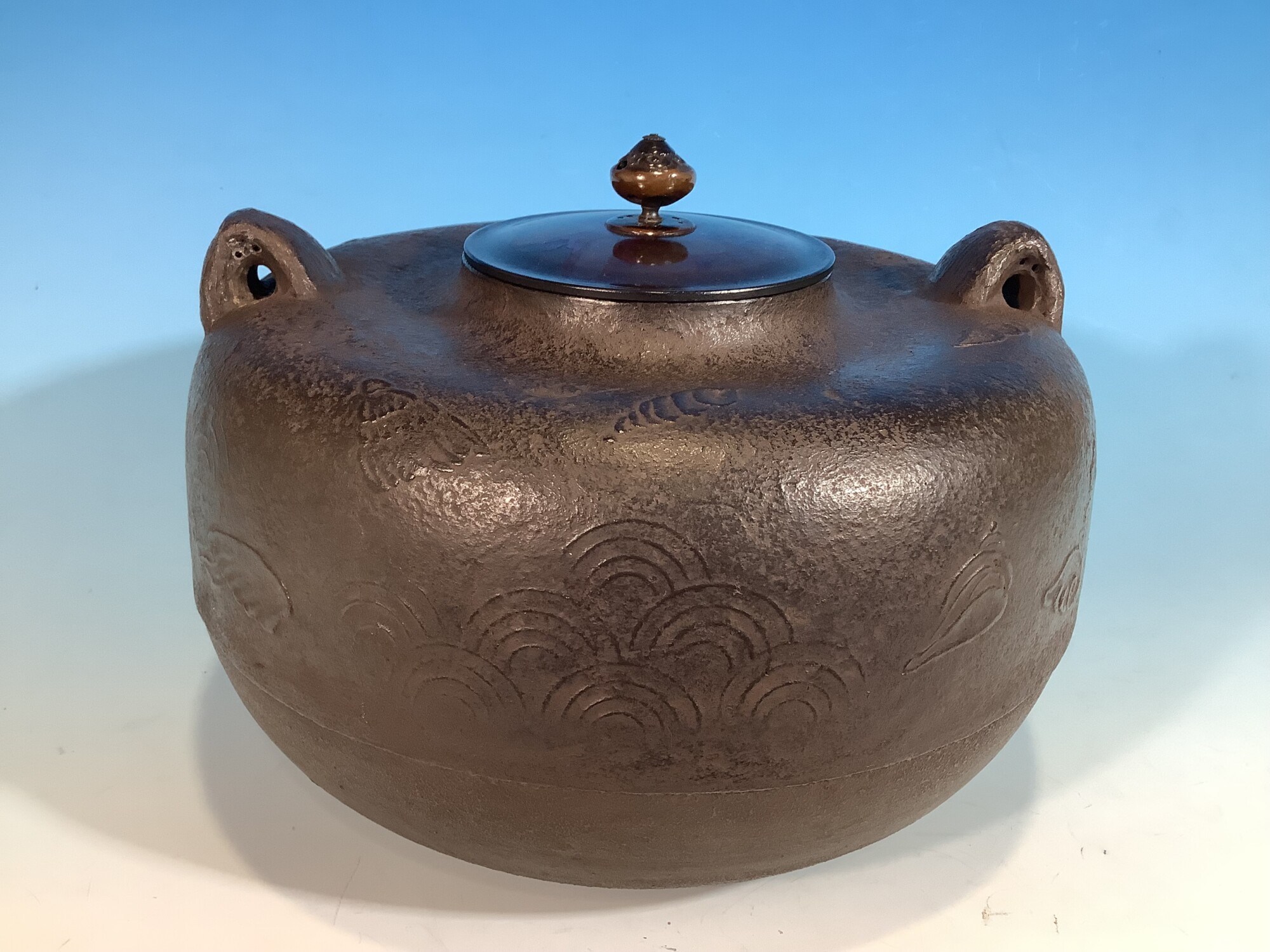 【茶道具】般若勘渓造　唐銅四方風炉　風炉釜　茶釜　釜361 茶道具】般若勘渓造 唐銅四方風炉 風炉釜 茶釜 釜361 茶道具】般若