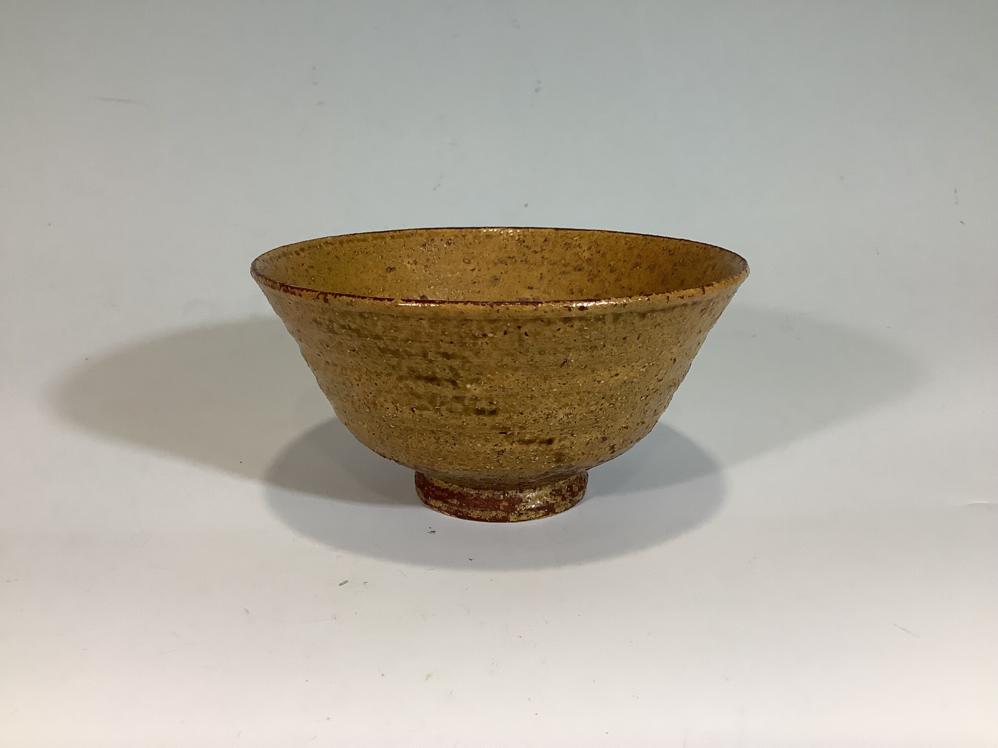 【茶道具】勝龍寺窯 乾伸行作 黄伊羅保茶碗 茶道具】勝龍寺窯 乾伸行作 黄伊羅保茶碗