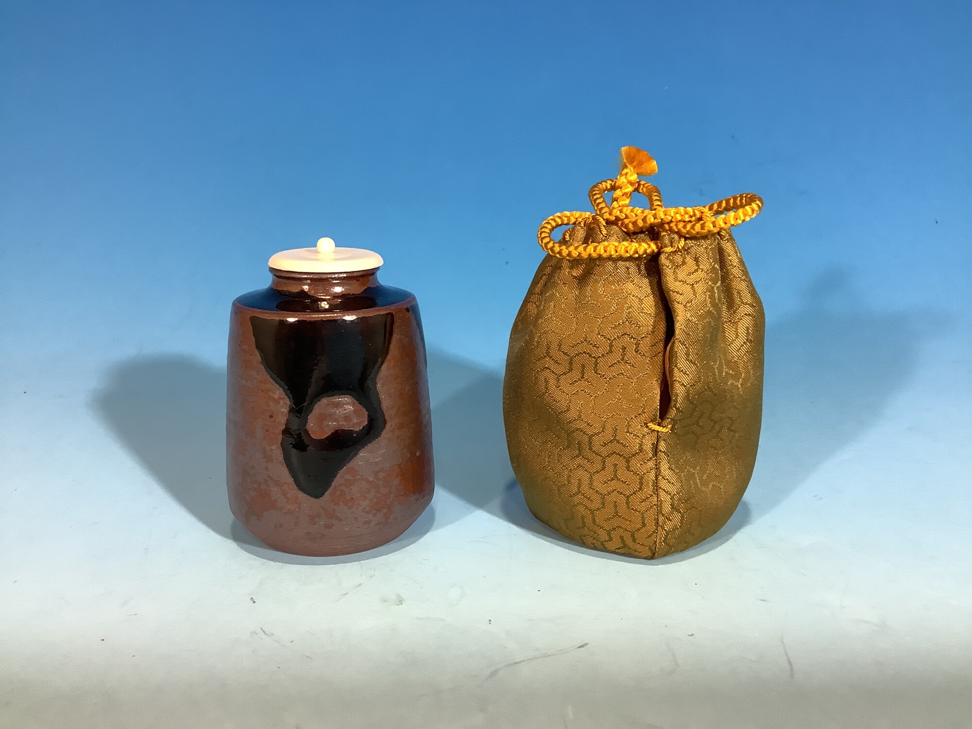 茶入 瀬戸広沢写 龍喜窯 | 泰山